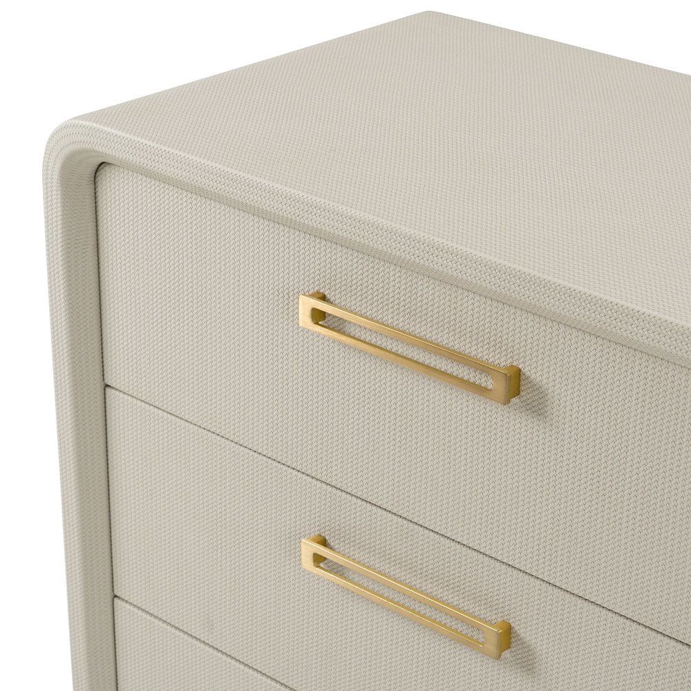 Modrest Florence - Modern Beige Shagreen + Gold Dresser. Picture 5