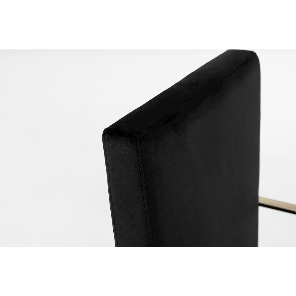Fowler - Modern Black Velvet Dining Chair. Picture 7