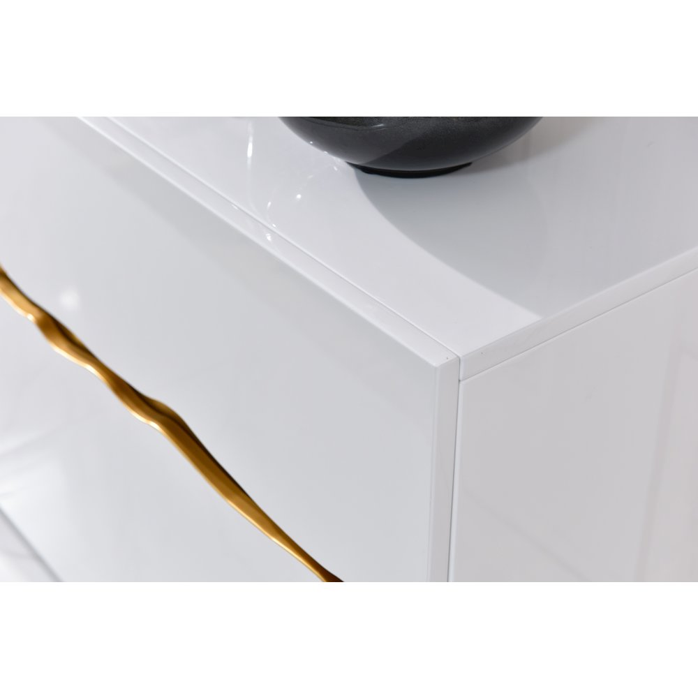 Modrest Aspen Modern White & Gold Buffet. Picture 3