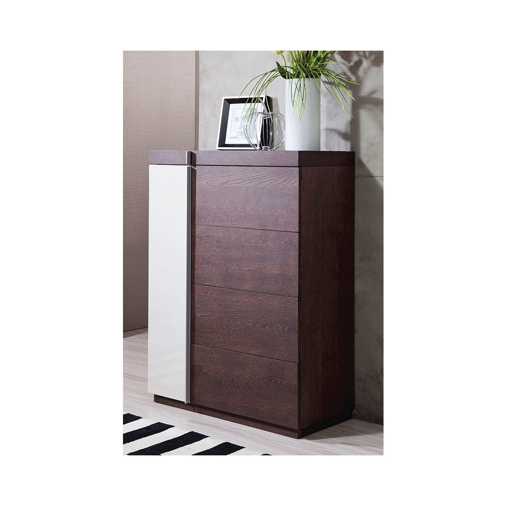 Gamma Torino - Modern 2-Tone Oak 4-Drawer Multi-Chest. Picture 1