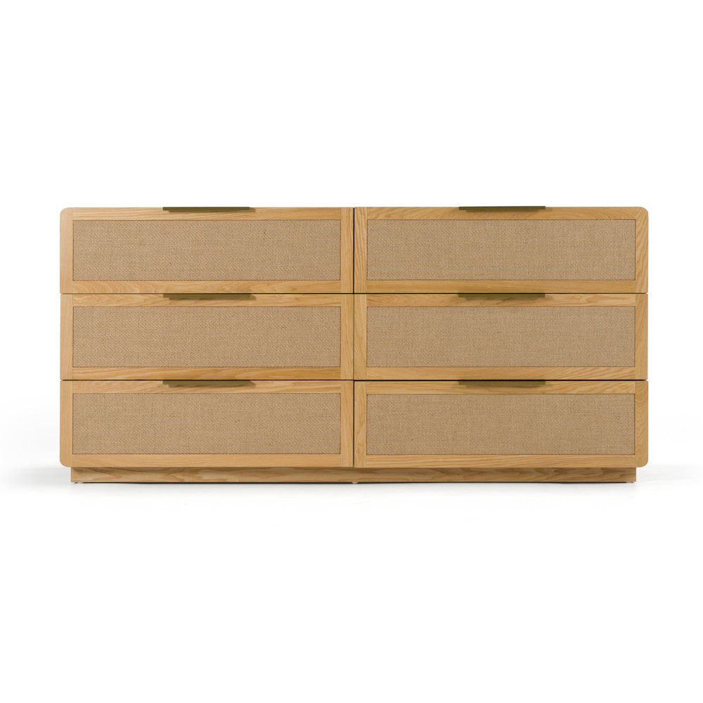 Modrest Gavin - Modern Natural Ash + Rattan Dresser. Picture 1