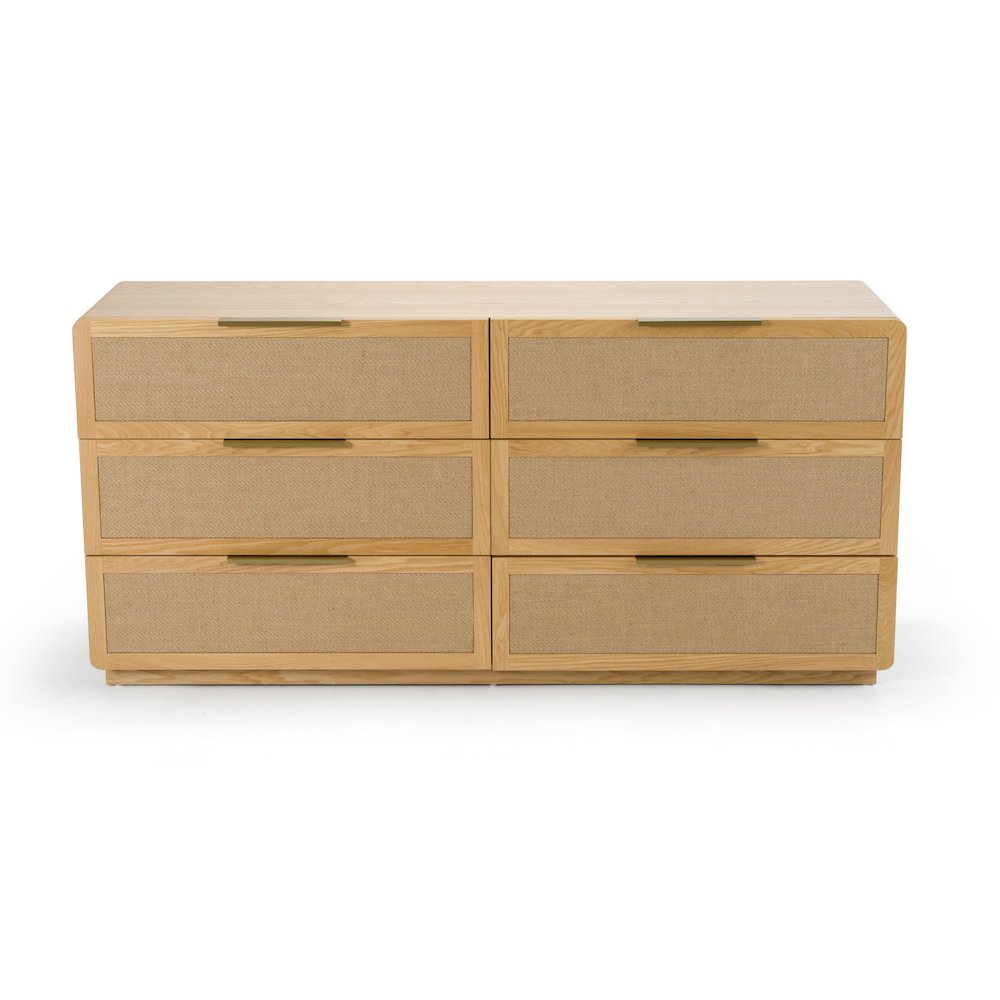 Modrest Gavin - Modern Natural Ash + Rattan Dresser. Picture 6