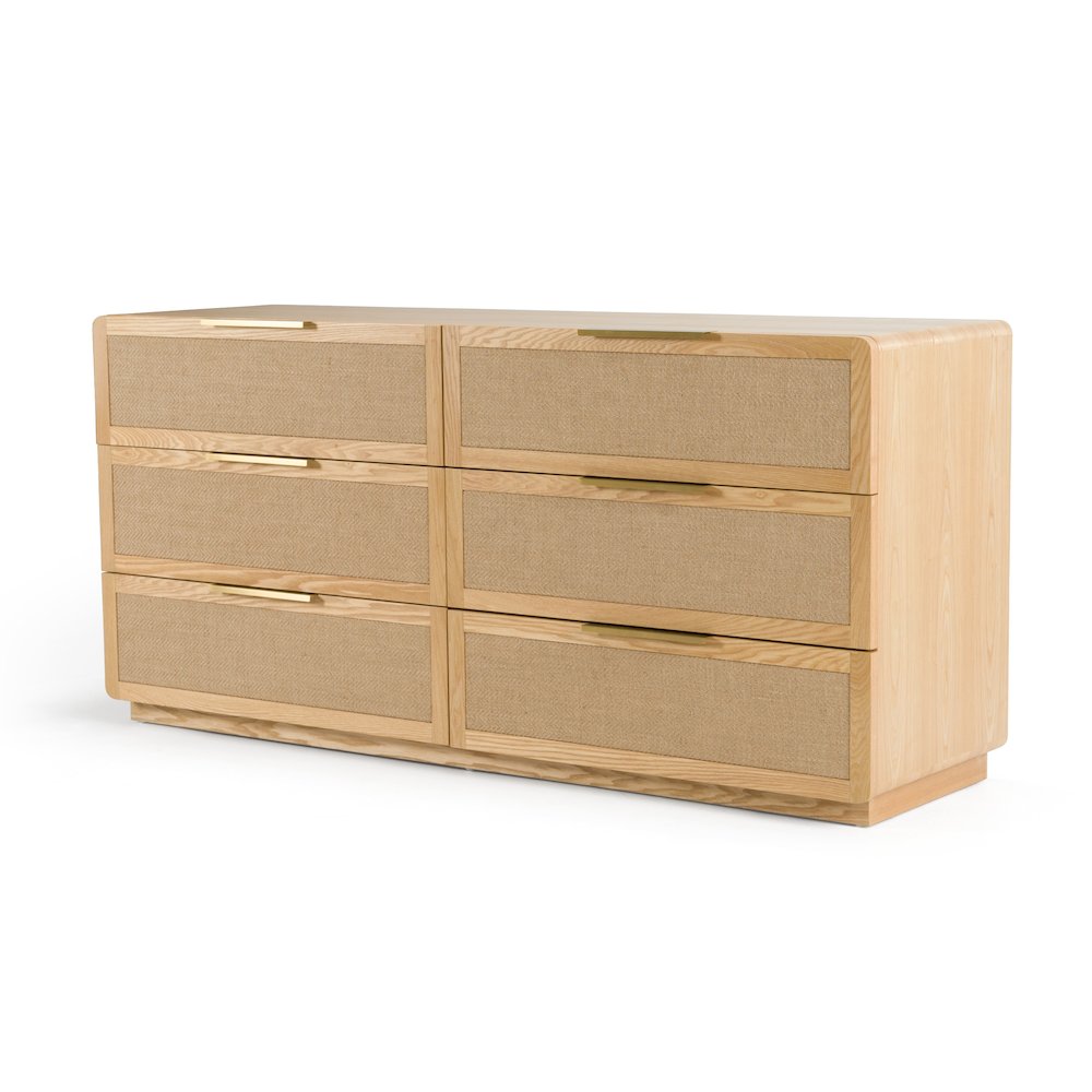 Modrest Gavin - Modern Natural Ash + Rattan Dresser. Picture 7