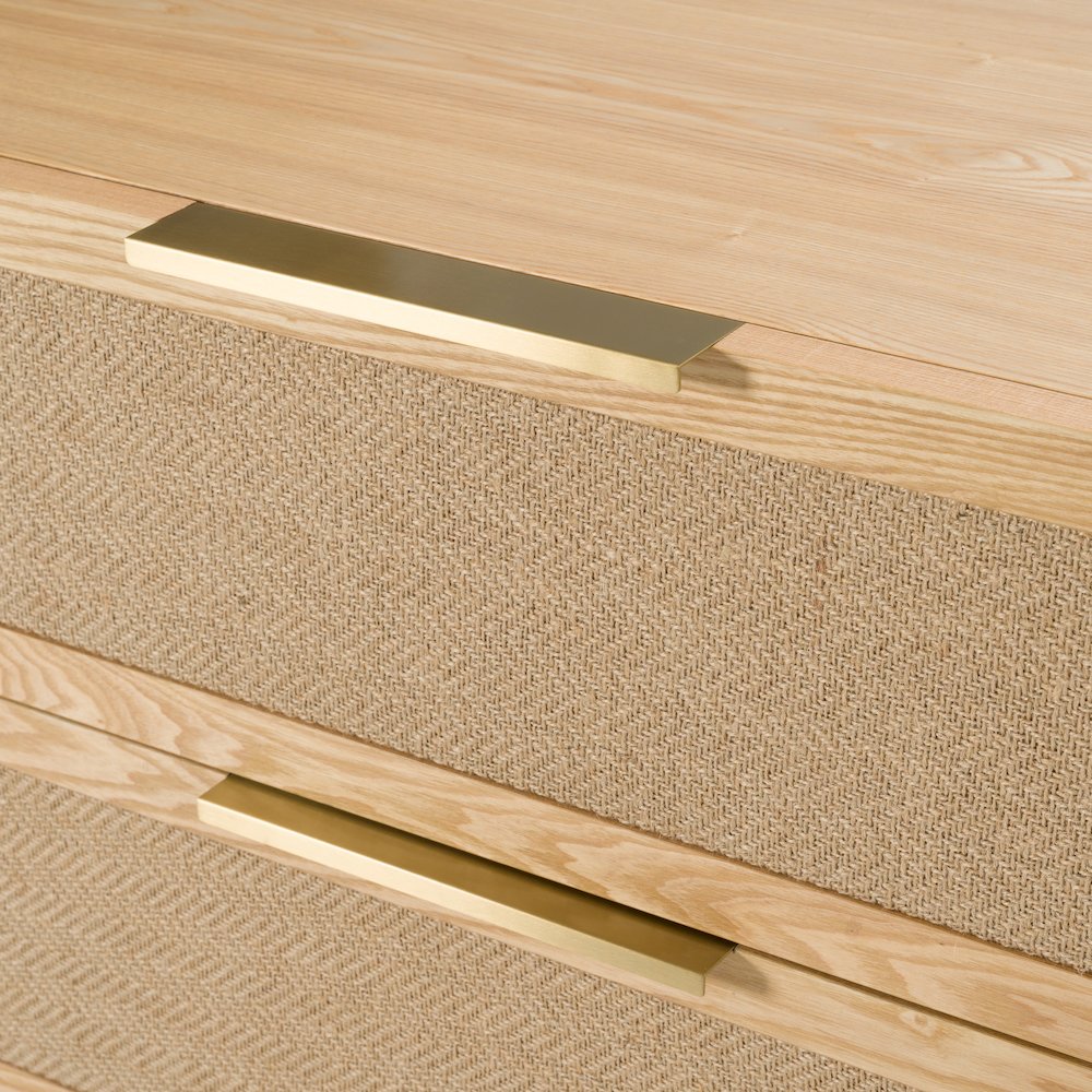 Modrest Gavin - Modern Natural Ash + Rattan Dresser. Picture 11