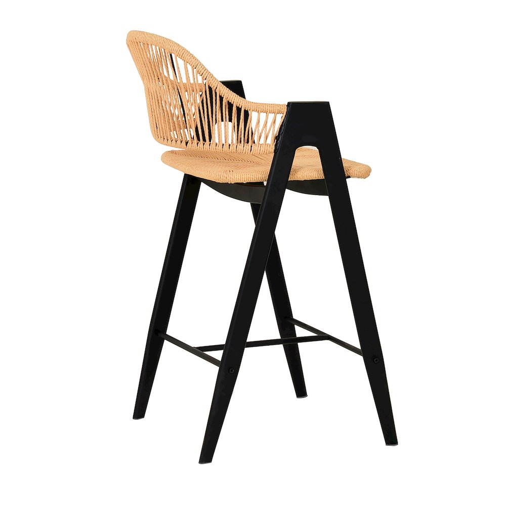 Modrest Gayle - Modern Rattan Counter Stool Set of 2. Picture 2