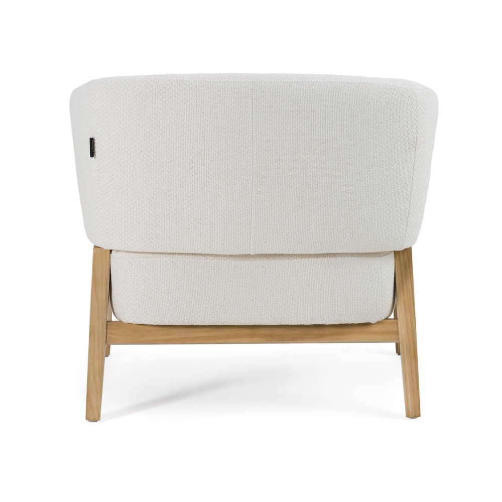 Divani Casa Giselle - Mid-Century Modern Off-White Fabric Accent Chair. Picture 5