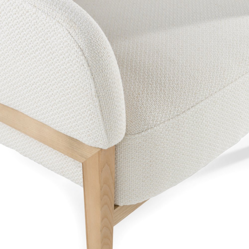 Divani Casa Giselle - Mid-Century Modern Off-White Fabric Accent Chair. Picture 7