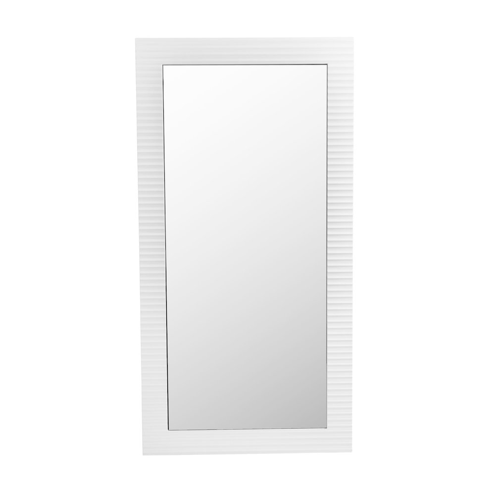 Modrest Glinda - Modern Pearl White Floor Mirror. Picture 1