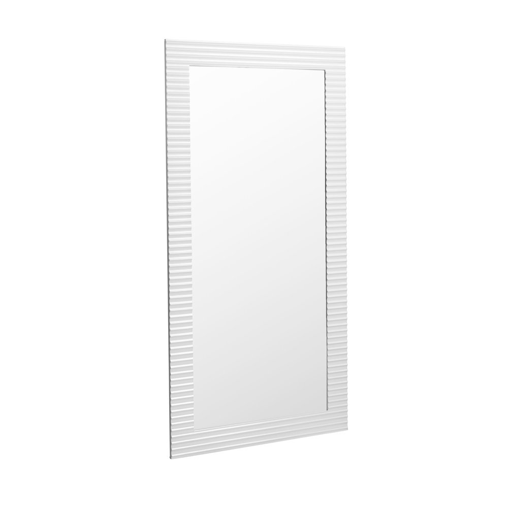 Modrest Glinda - Modern Pearl White Floor Mirror. Picture 3