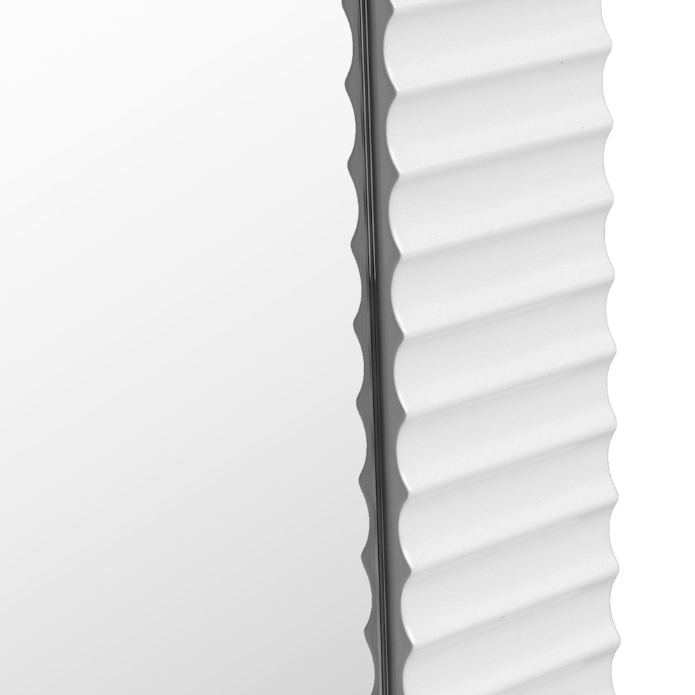 Modrest Glinda - Modern Pearl White Floor Mirror. Picture 4
