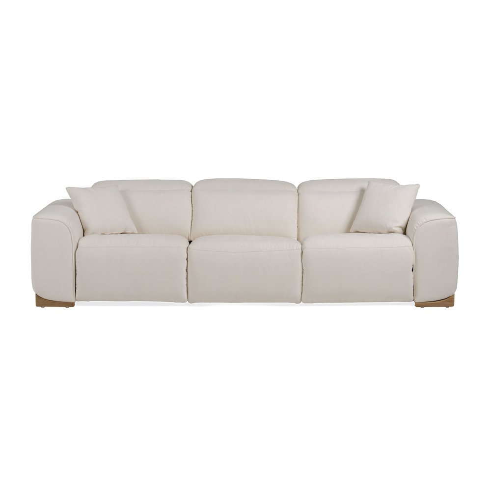 Divani Casa Hagerty - Modern Off-White Fabric Sofa With 2 Power Recliners. Picture 1