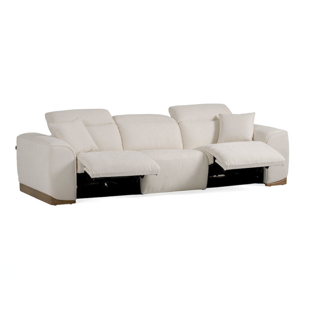 Divani Casa Hagerty - Modern Off-White Fabric Sofa With 2 Power Recliners. Picture 9