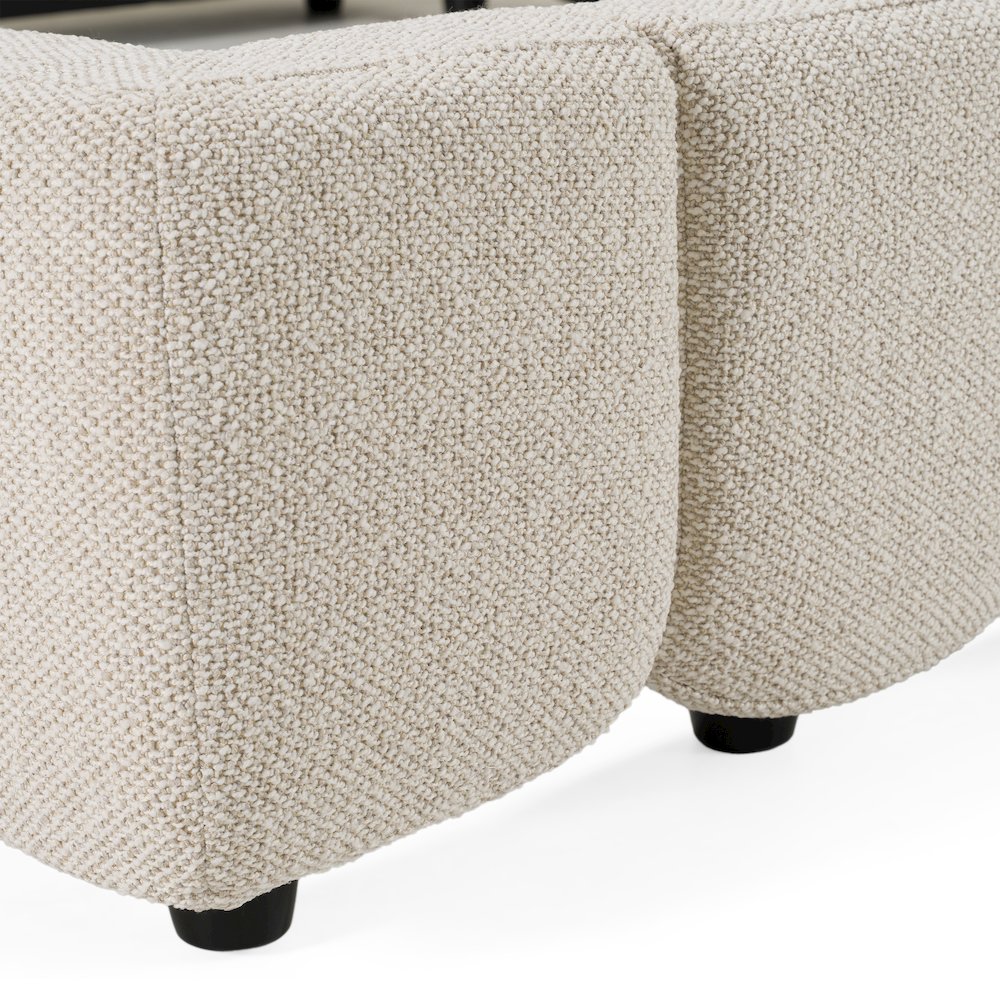 Harris - Modern Off-White Fabric Eastern King Bed. Picture 4