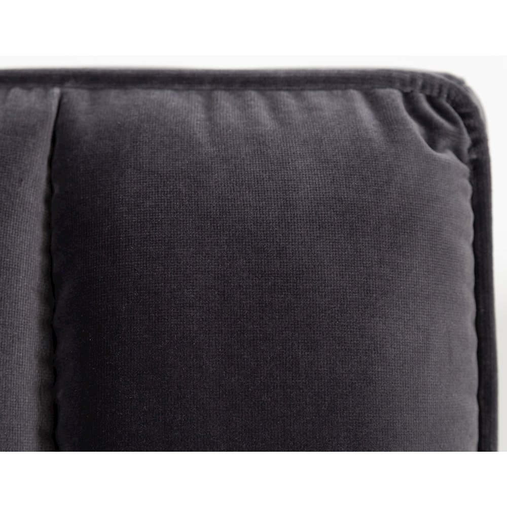 Modrest Hemlock - Eastern King Modern Grey Velvet Bed. Picture 2