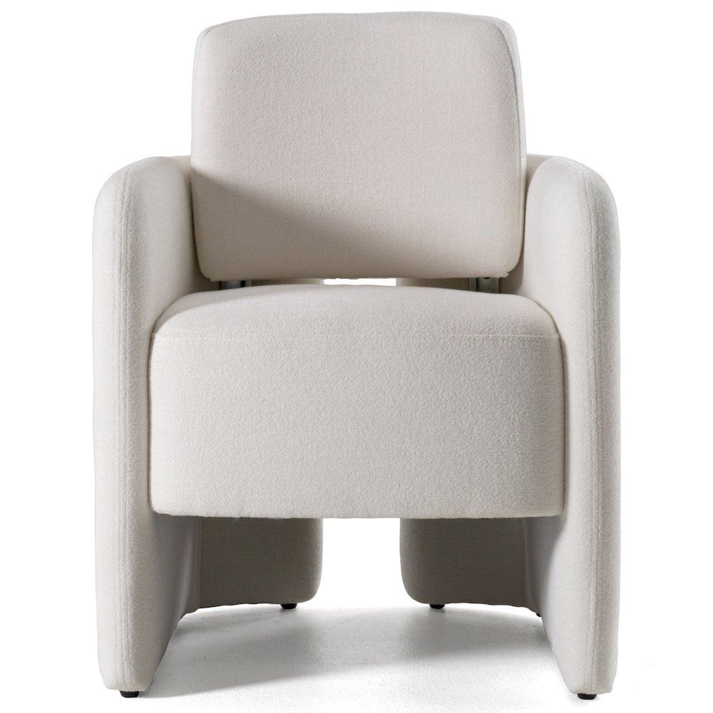 Modrest Hermosa - Modern White Fabric Dining Chair. Picture 2