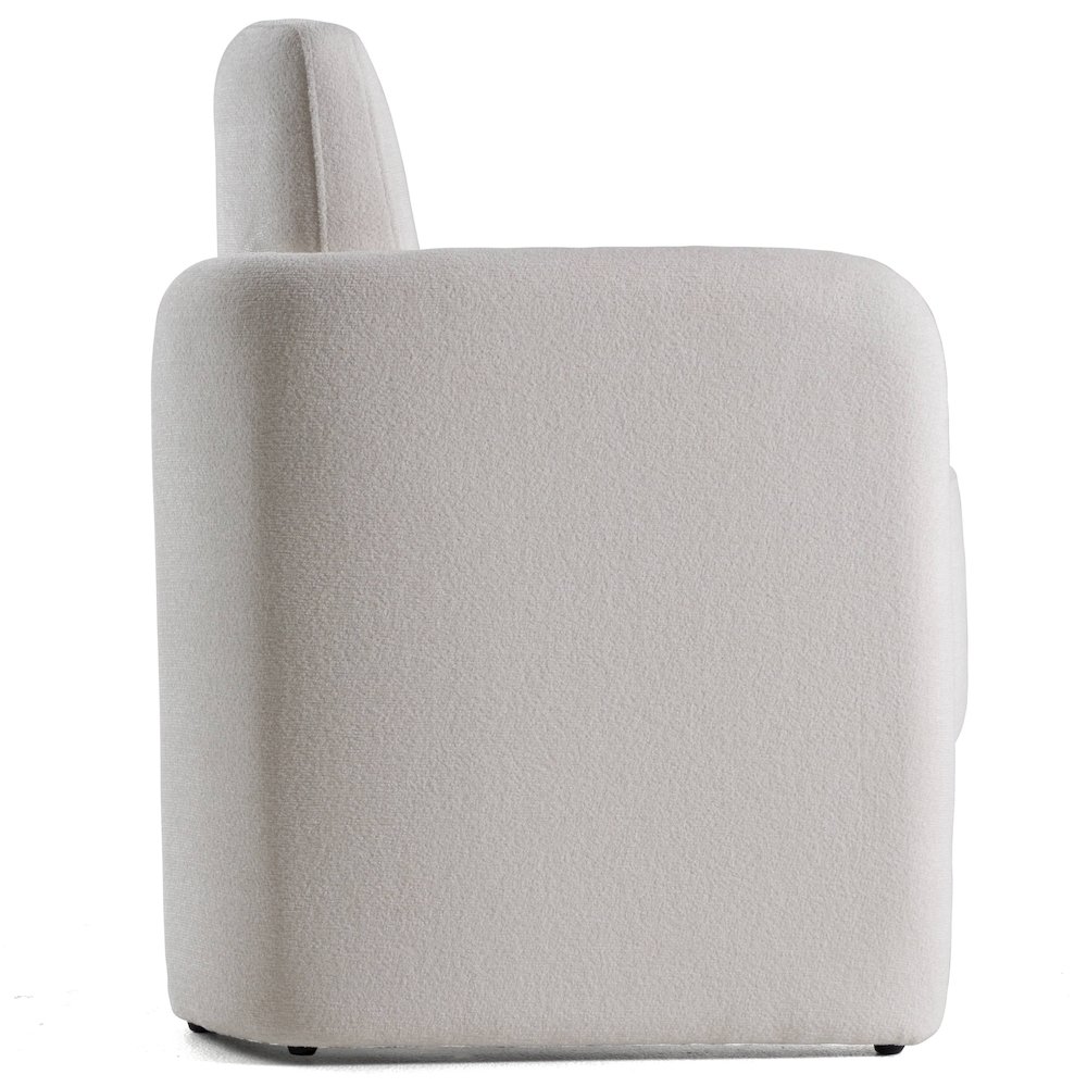 Modrest Hermosa - Modern White Fabric Dining Chair. Picture 4