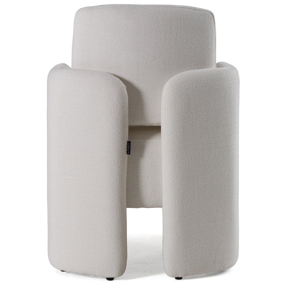 Modrest Hermosa - Modern White Fabric Dining Chair. Picture 5