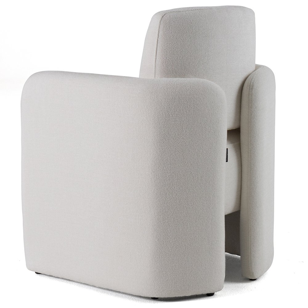 Modrest Hermosa - Modern White Fabric Dining Chair. Picture 6