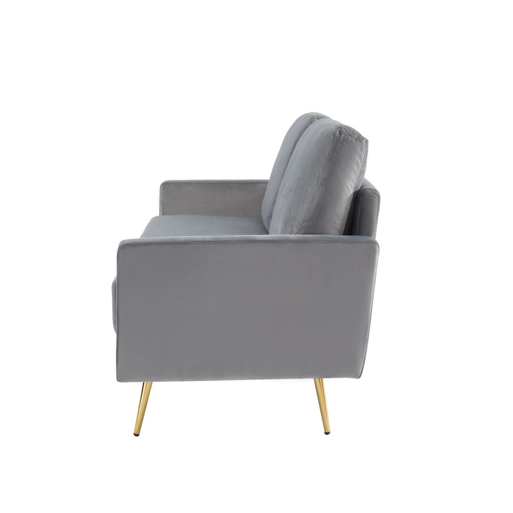 Divani Casa Huffine - Modern Grey Fabric Sofa. Picture 2