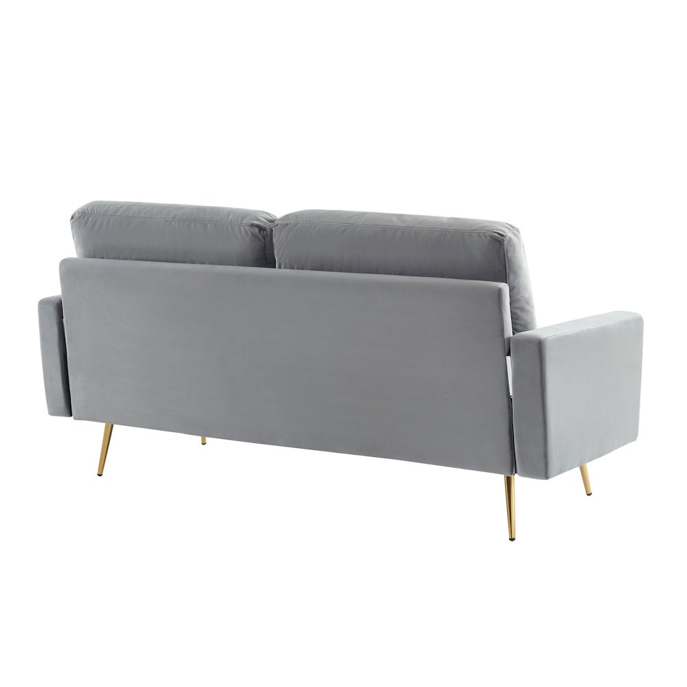 Divani Casa Huffine - Modern Grey Fabric Sofa. Picture 3