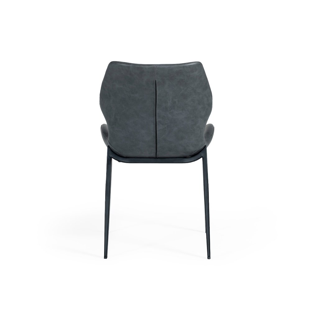 Instone - Industrial Dark Grey Eco-Leather Dining Chair (Set of 2). Picture 5