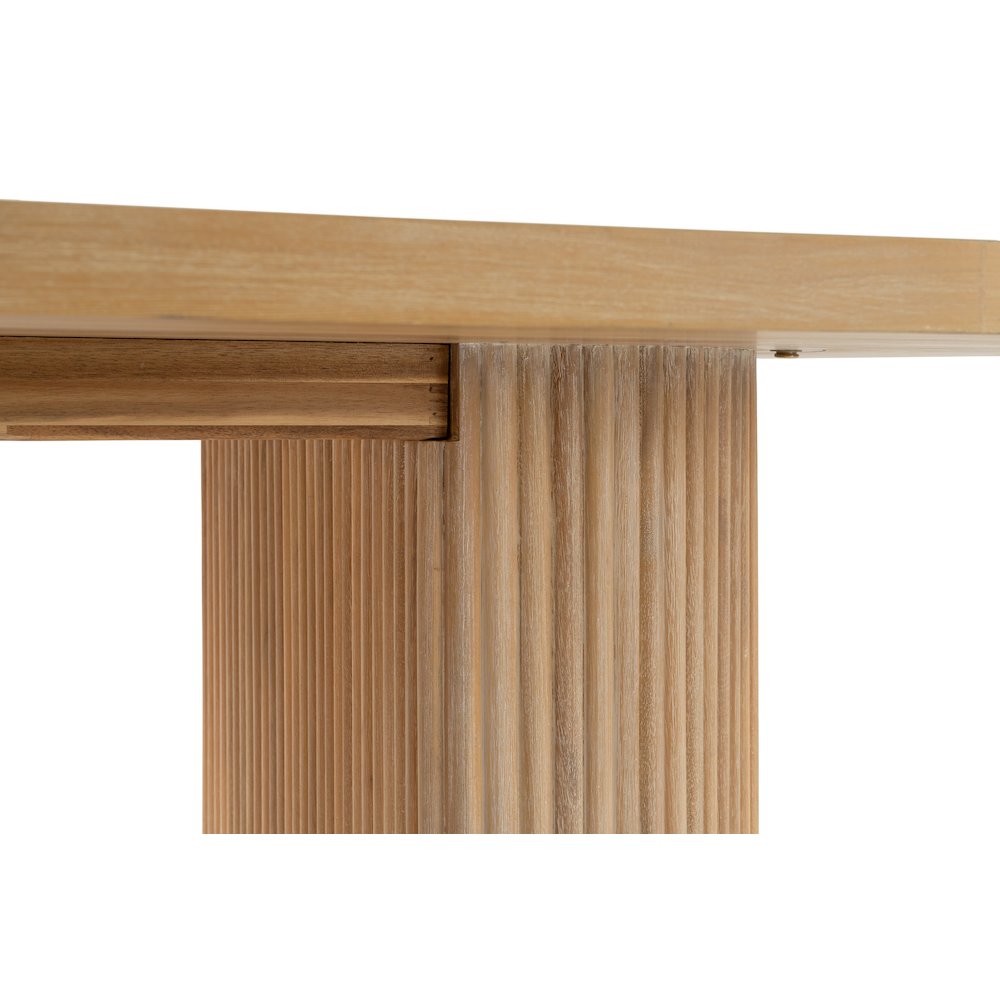 Jacobson - Modern Natural Acacia Oval Dining Table. Picture 6