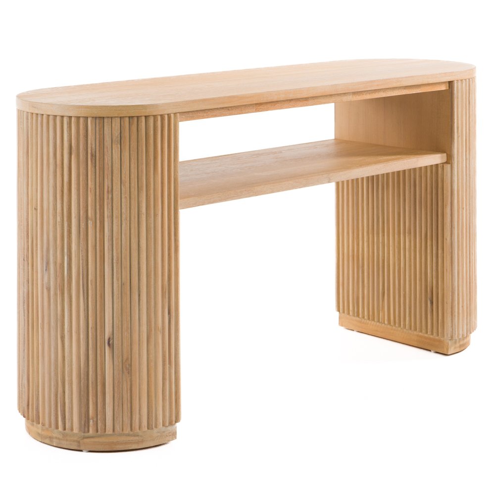 Jacobson - Modern Natural Acacia Console Table. Picture 4