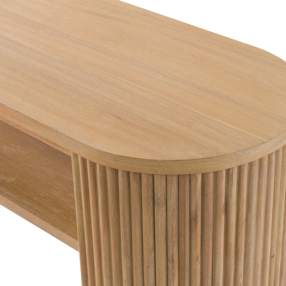 Jacobson - Modern Natural Acacia Console Table. Picture 5