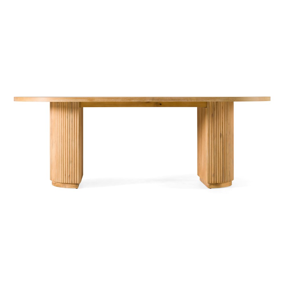 Jacobson - Modern Natural Acacia Oval Large Dining Table. Picture 1