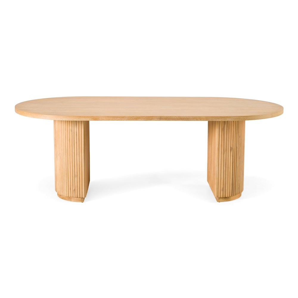 Jacobson - Modern Natural Acacia Oval Large Dining Table. Picture 3