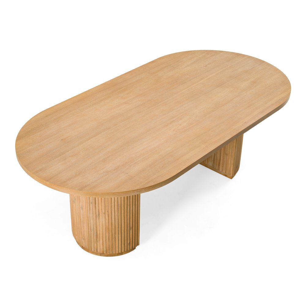 Jacobson - Modern Natural Acacia Oval Large Dining Table. Picture 4