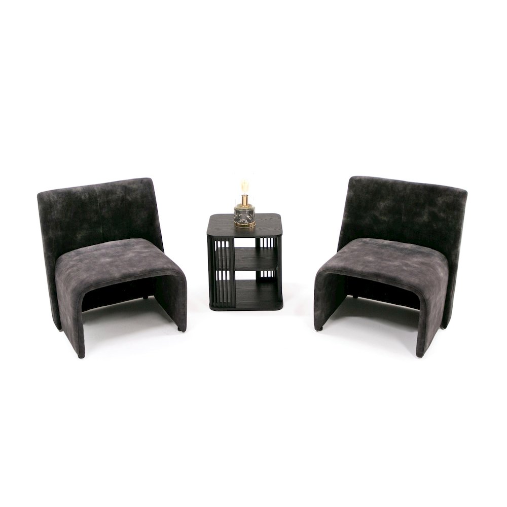 Modrest - Modern Jarvis Accent Dark Grey Fabric Chair. Picture 5