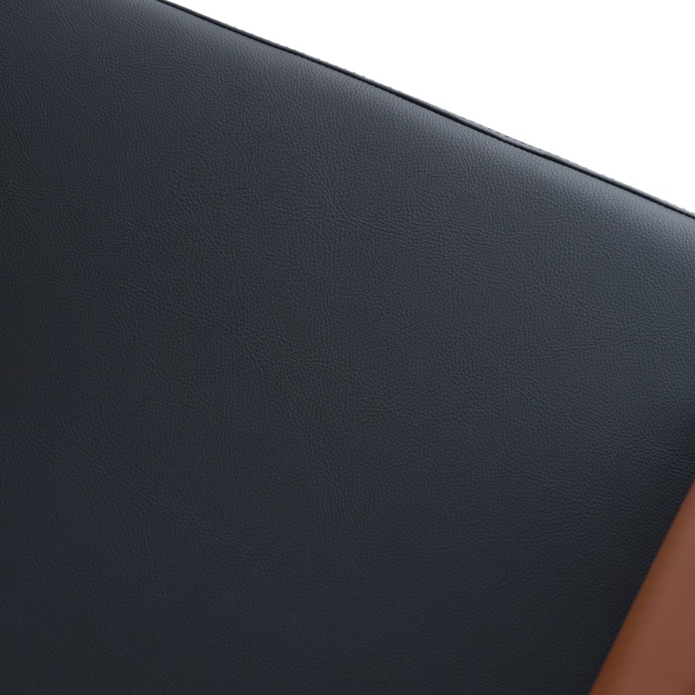Modrest Jensen - Modern Black + Camel Vegan Leather Dining Chair. Picture 8