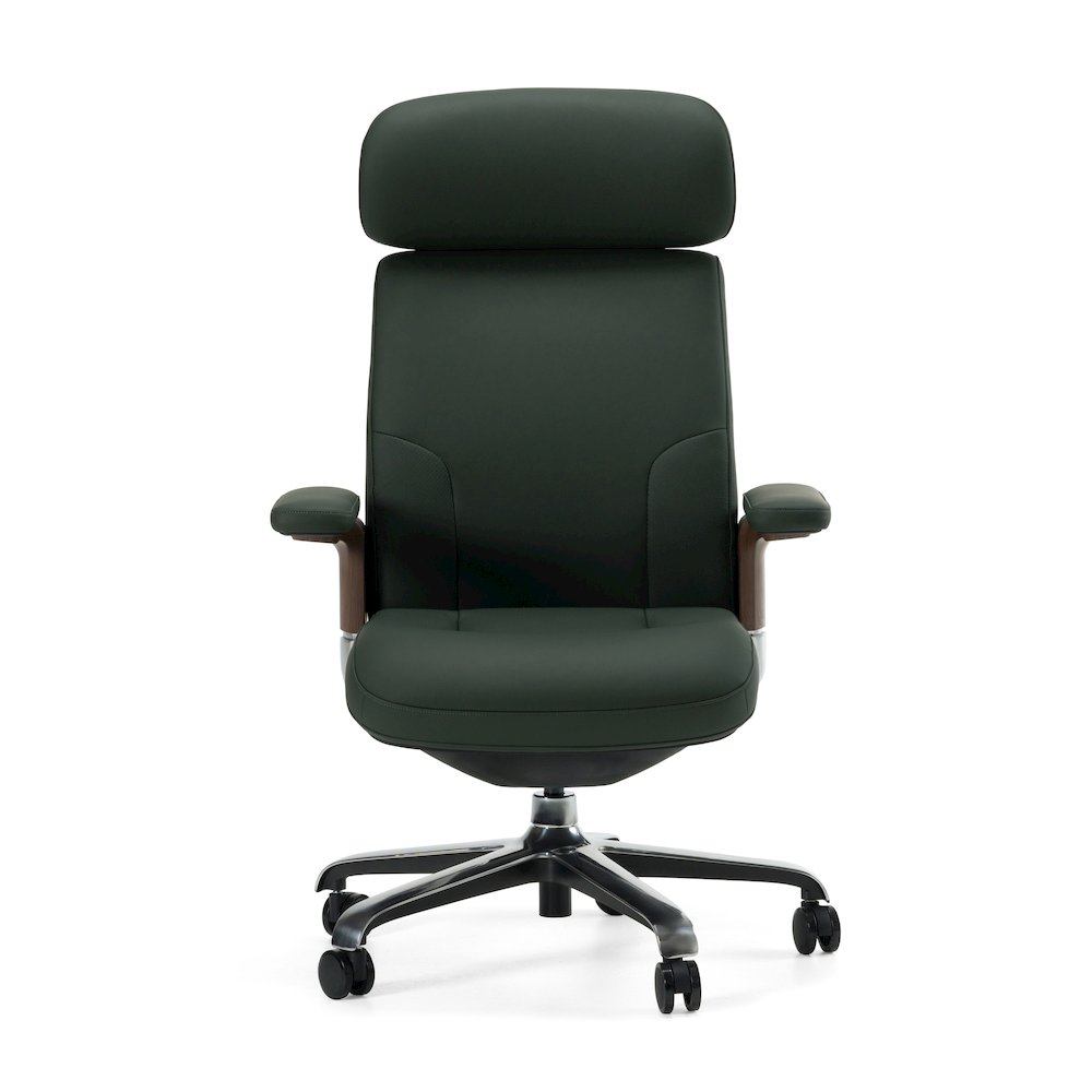 Modrest Johnson - Modern Green Leather Executive Office Chair. Picture 1