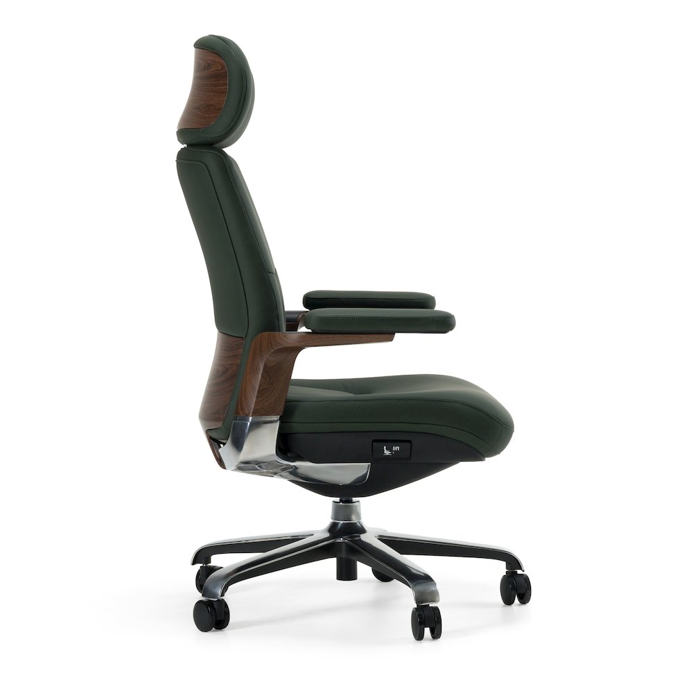 Modrest Johnson - Modern Green Leather Executive Office Chair. Picture 3