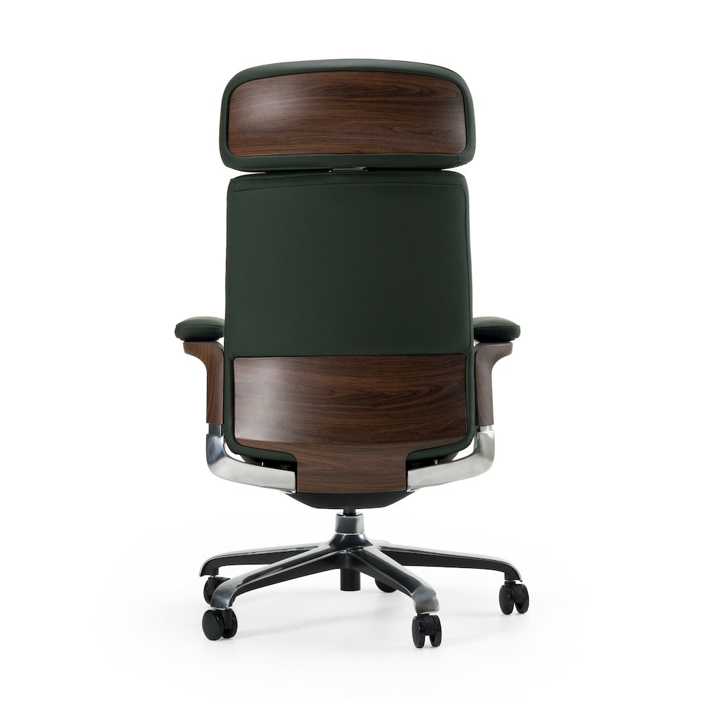 Modrest Johnson - Modern Green Leather Executive Office Chair. Picture 5