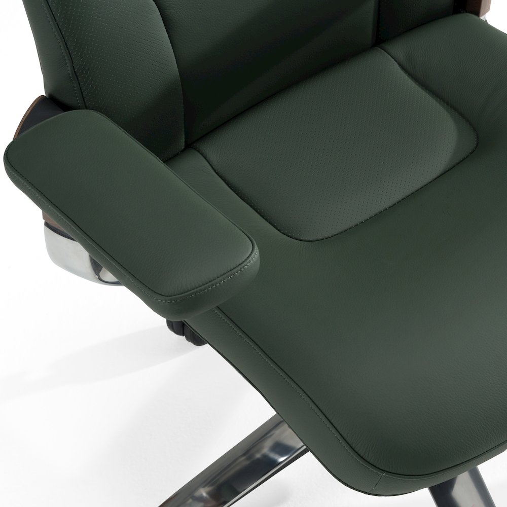 Modrest Johnson - Modern Green Leather Executive Office Chair. Picture 6