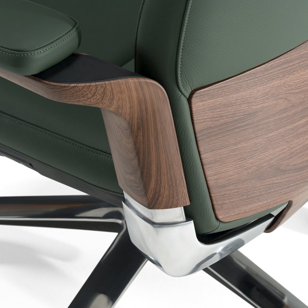 Modrest Johnson - Modern Green Leather Executive Office Chair. Picture 7