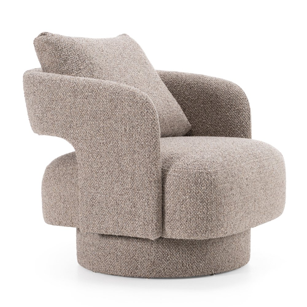 Divani Casa Johnny - Modern Brown Fabric Accent Chair. Picture 2