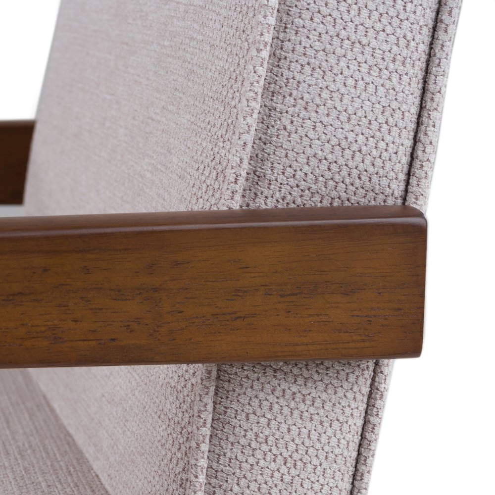 Modrest Joseline - Modern Beige Fabric + Walnut Dining Chair (Set of 2). Picture 10