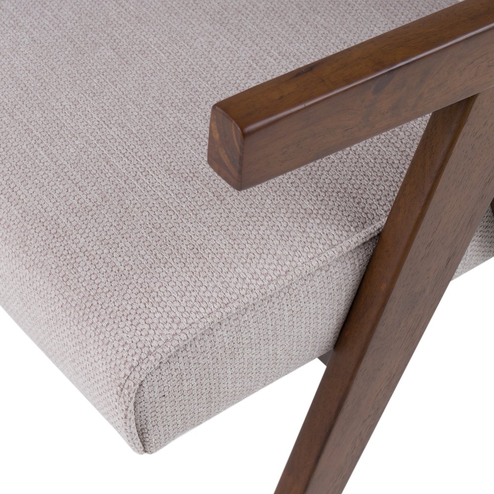 Modrest Joseline - Modern Beige Fabric + Walnut Dining Chair (Set of 2). Picture 8