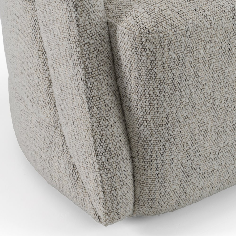 Kadoka - Modern Light Grey Fabric Dining Chair with Castor Wheels. Picture 5