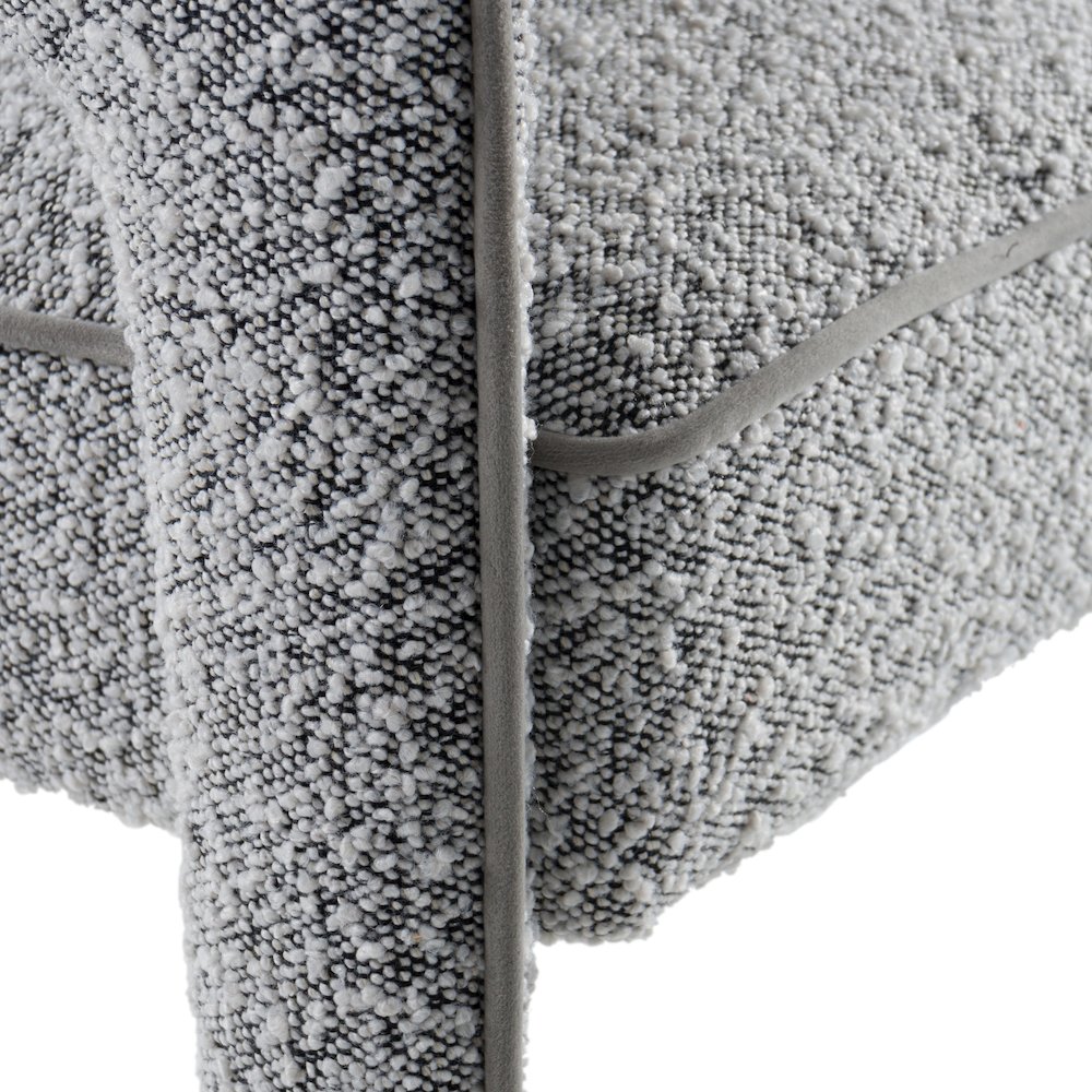 Kasem - Modern Grey Fabric Gold Dining Chair. Picture 7