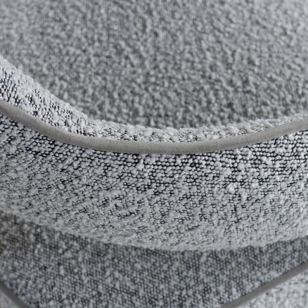 Kasem - Modern Grey Fabric Gold Dining Chair. Picture 8