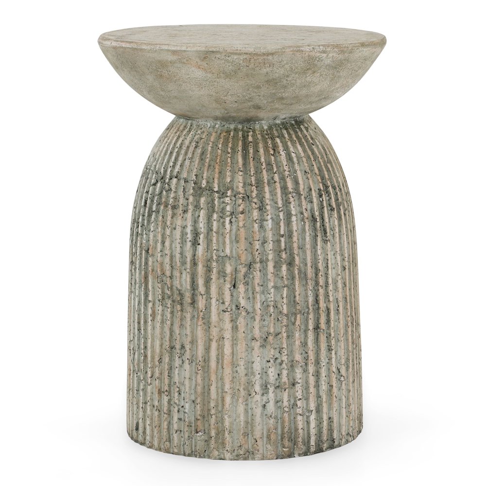 Katyal - Modern Old Grey Fiberform End Table. Picture 1
