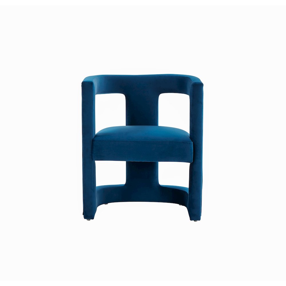 Modrest Kendra - Modern Blue Fabric Accent Chair. Picture 2