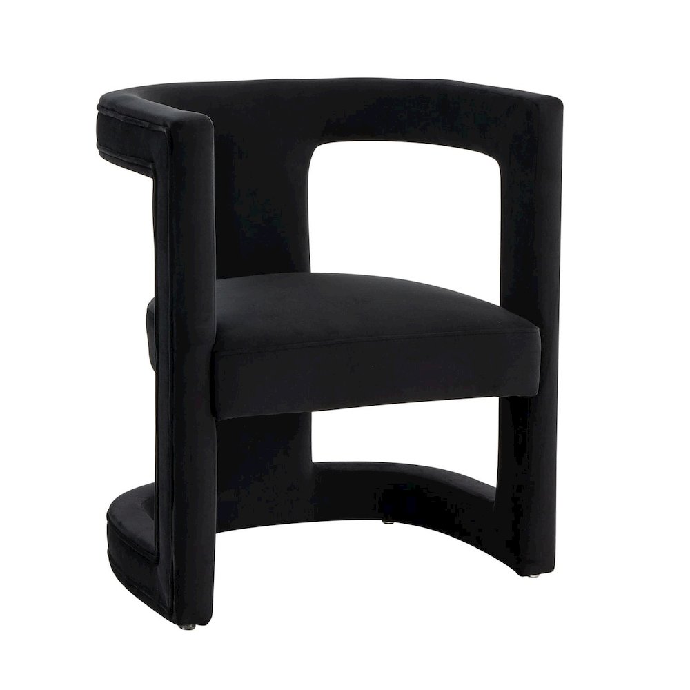 Modrest Kendra - Modern Black Fabric Accent Chair. Picture 1