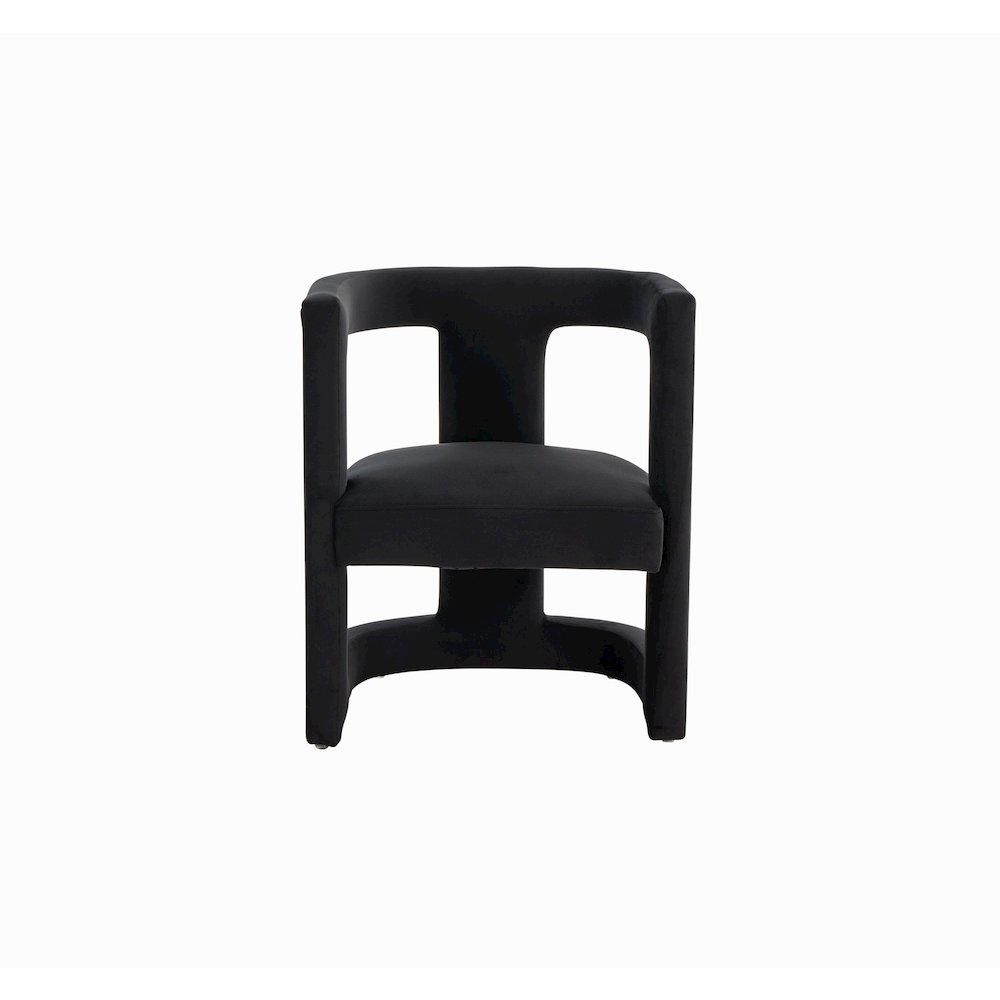 Modrest Kendra - Modern Black Fabric Accent Chair. Picture 2