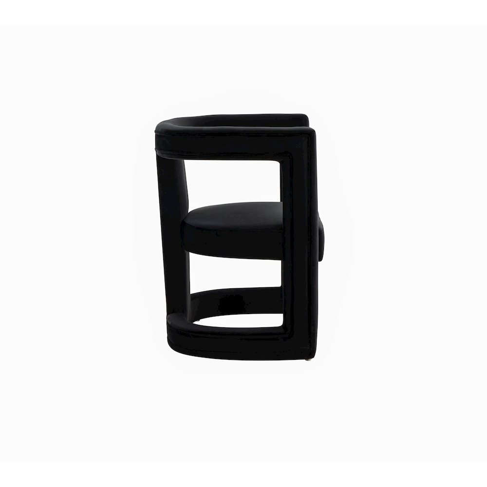 Modrest Kendra - Modern Black Fabric Accent Chair. Picture 3