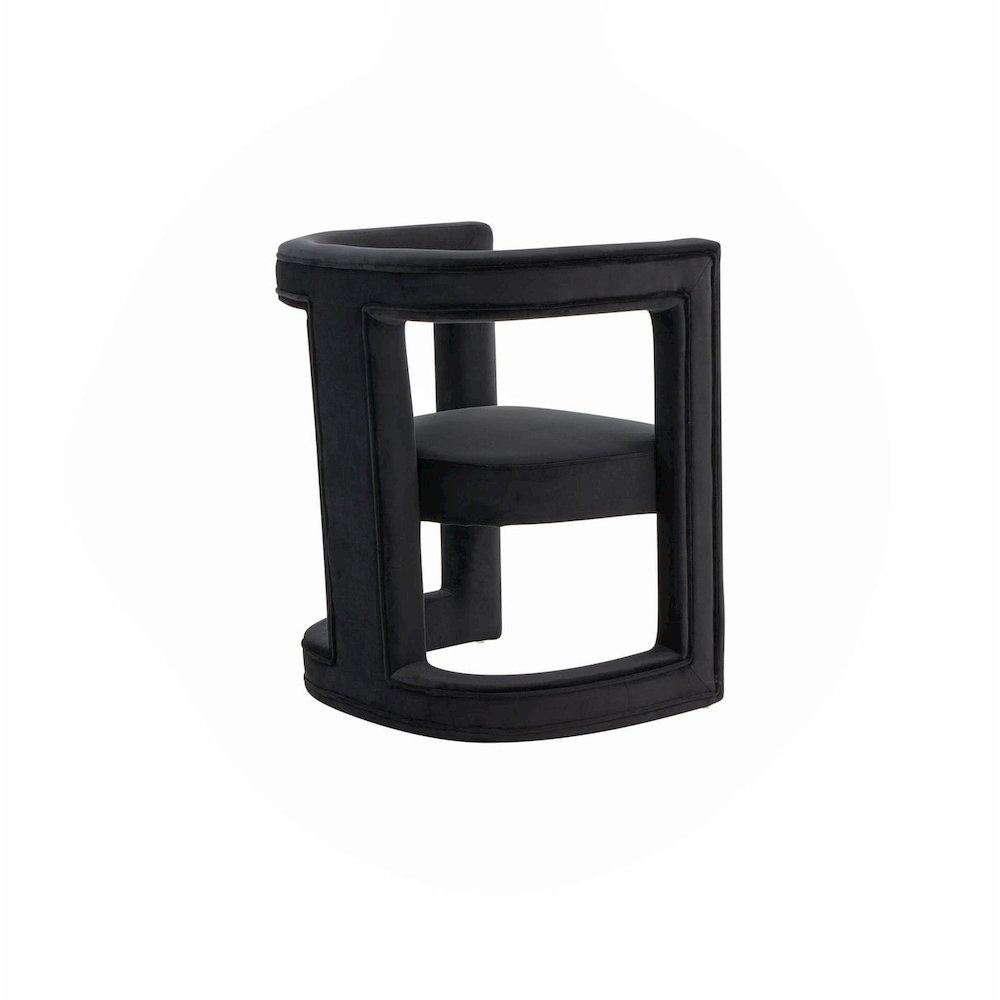 Modrest Kendra - Modern Black Fabric Accent Chair. Picture 4
